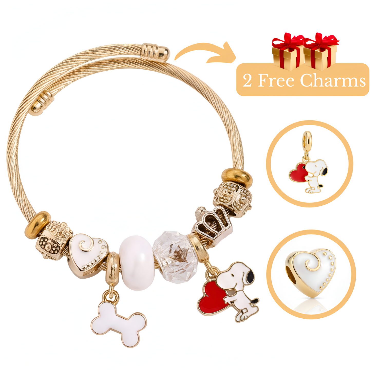 Snoopy Heartbeat Bracelet